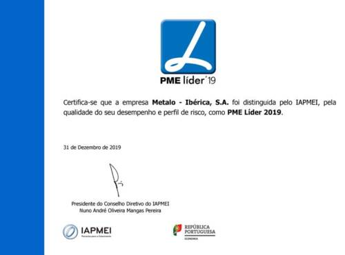 MetaloIbérica SA est PME Leader 2019!